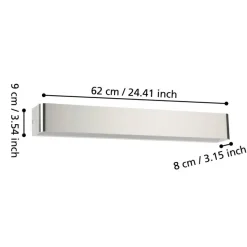 Eglo sania 5 applique da bagno rettangolare per specchio led 3000k ip44