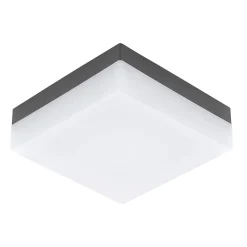 Eglo sonella plafoniera antracite led 8w 3000k quadrata per esterno
