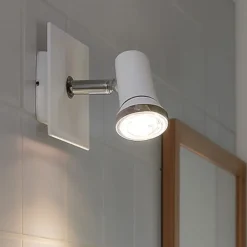 Eglo tamara applique da bagno orientabile bianco cromo