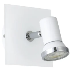Eglo tamara applique da bagno orientabile bianco cromo