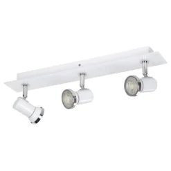 Eglo tamara plafoniera da bagno con faretti orientabili gu10 3000k ip44