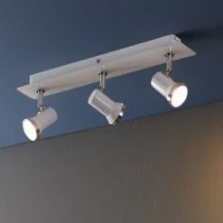 Eglo tamara plafoniera da bagno con faretti orientabili gu10 3000k ip44