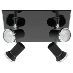 Eglo tamara plafoniera da bagno moderno con 4 faretti gu10 3000k ip44