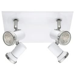 Eglo tamara plafoniera quadrata da bagno con faretti gu10 3000k ip44