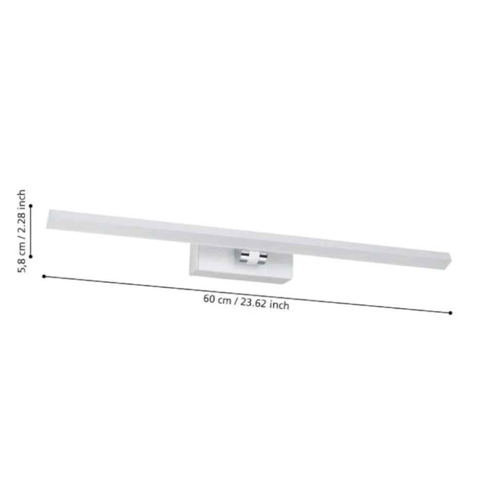 Eglo verdello applique da bagno ip44 bianco per specchio led 3000k a 6500k