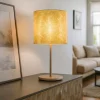 Eglo viserbella lampada da tavolo paralume foglia oro per soggiorno