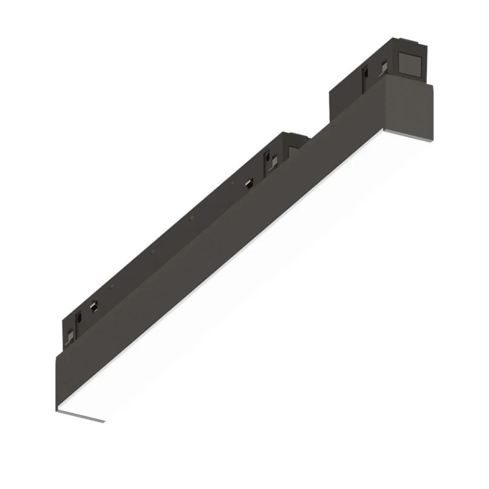 Ego faretto led samsung 7w 3000k nero ottica 110 dali binario ego 48v ideal lux