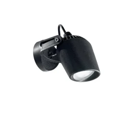 Elio ideal lux faretto da esterno nero a parete soffitto orientabile 3,5w 4000k ip66