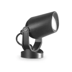Elio pr1 ideal lux faretto con picchetto per giardino nero orientabile ip66