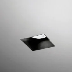 Elis faretto in gesso da incasso quadrato nero raso cartongesso