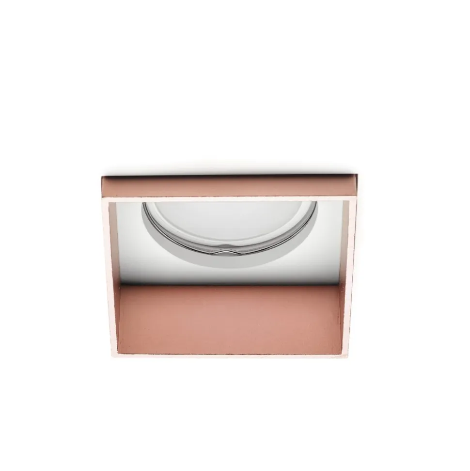 Elis sforzin faretto di gesso quadrato da incasso cornice rame