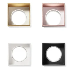 Elis sforzin faretto di gesso quadrato da incasso cornice rame