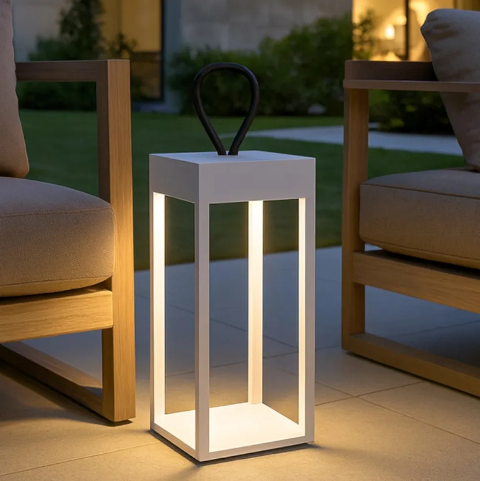Enya tl ideal lux lampada da tavolo bianca per esterno portatile led ip54