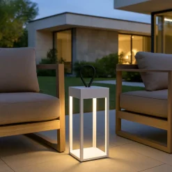 Enya tl ideal lux lampada da tavolo bianca per esterno portatile led ip54