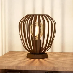 Espinal eglo lampada da tavolo marrone con illuminazione particolare