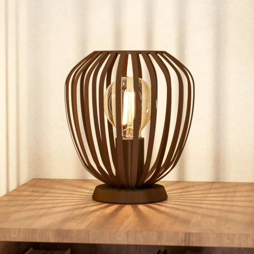 Espinal eglo lampada da tavolo marrone con illuminazione particolare