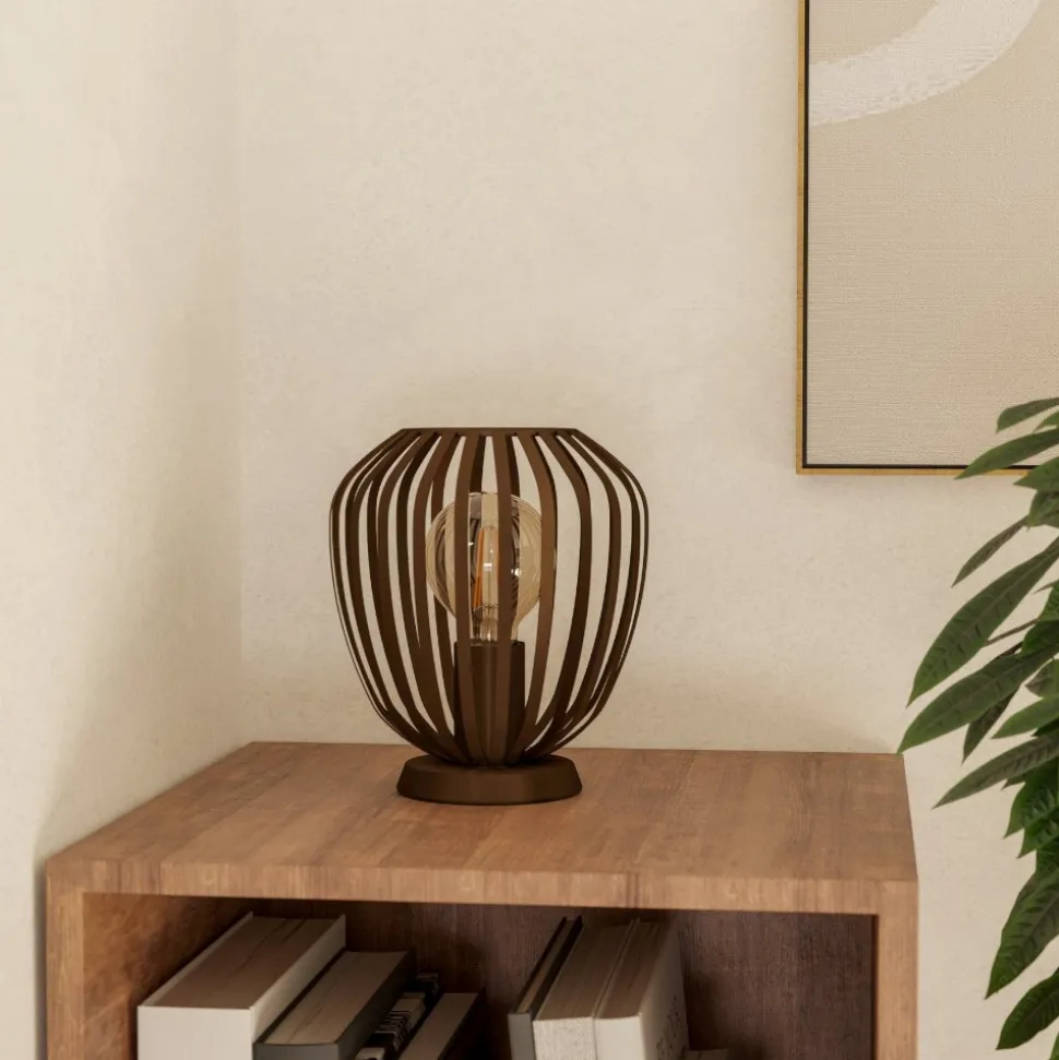 Espinal eglo lampada da tavolo marrone con illuminazione particolare