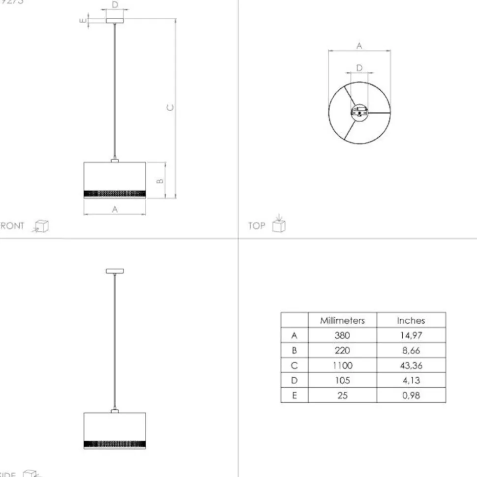 Esteperra eglo lampadario per camera da letto nero