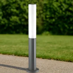Etere pt 3000k ideal lux lampione moderno da esterno ip44 antracite led 9,5w