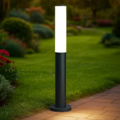 Etere pt lampione da giardino antracite led 10w 4000k ideal lux