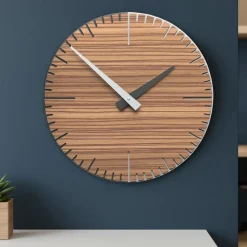 Exacto orologio da muro zingana e grigio in legno taglio laser