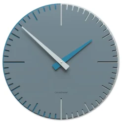 Exacto orologio da parete carta da zucchero blu bianco in legno