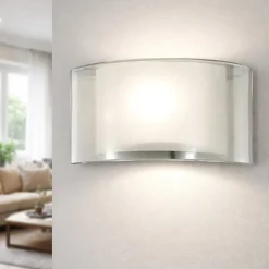 Fabas luce alide applique di vetro trasparente moderna