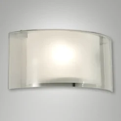 Fabas luce alide applique di vetro trasparente moderna