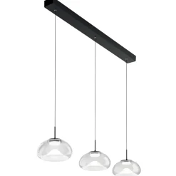 Fabas luce brena lampadario a 3 sospensioni in vetro per cucina