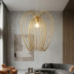 Fabas luce camp lampadario 40cm design moderno oro opaco