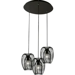 Fabas luce camp lampadario nero moderno a sospensioni per soggiorno