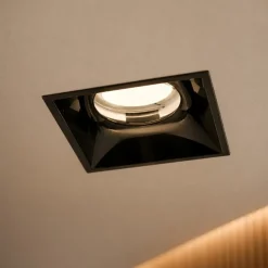 Faretti da incasso in gesso quadrato bianco nero gea luce
