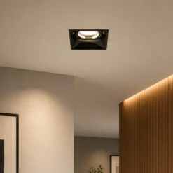 Faretti da incasso in gesso quadrato bianco nero gea luce