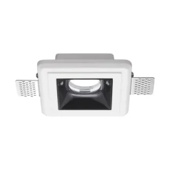 Faretti da incasso in gesso quadrato bianco nero gea luce