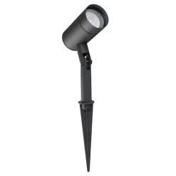 Faretto a picchetto per esterno gu10 led orientabile grigio ip54