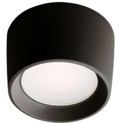 Faretto a soffitto da esterno top light pisa nero tondo