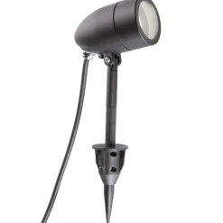 Faretto con picchetto nero da giardino orientabile ip65