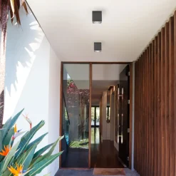 Faretto cubo da soffitto per esterno antracite