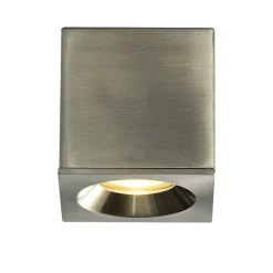 Faretto cubo per esterno da soffitto ip54 grigio nickel