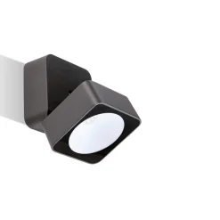 Faretto da esterno a parete quadrato grafite led orientabile 7w 3000k