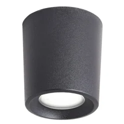 Faretto da esterno a soffitto nero top light pisa
