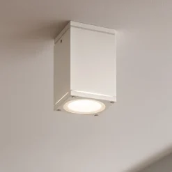 Faretto da esterno a soffitto quadrato bianco isyluce