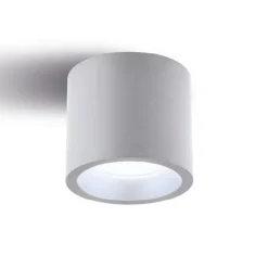 Faretto da esterno a soffitto cilindro grigio led 12w 4000k ip65