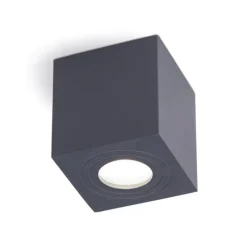 Faretto da esterno a soffitto cubo antracite gea luce