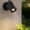 Faretto da esterno nero orientabile