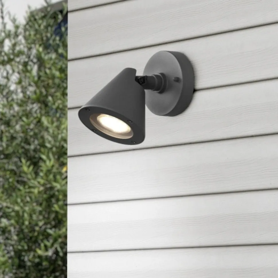 Faretto da esterno orientabile antracite parete soffitto