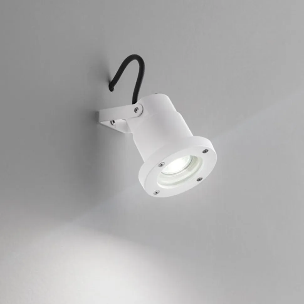 Faretto da esterno orientabile bianco e-sea isyluce anti corrosione