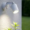 Faretto da esterno orientabile bianco top light roma ip66