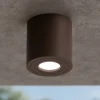 Faretto da esterno per soffitto cilindro marrone gea luce