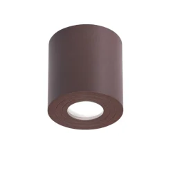 Faretto da esterno per soffitto cilindro marrone gea luce